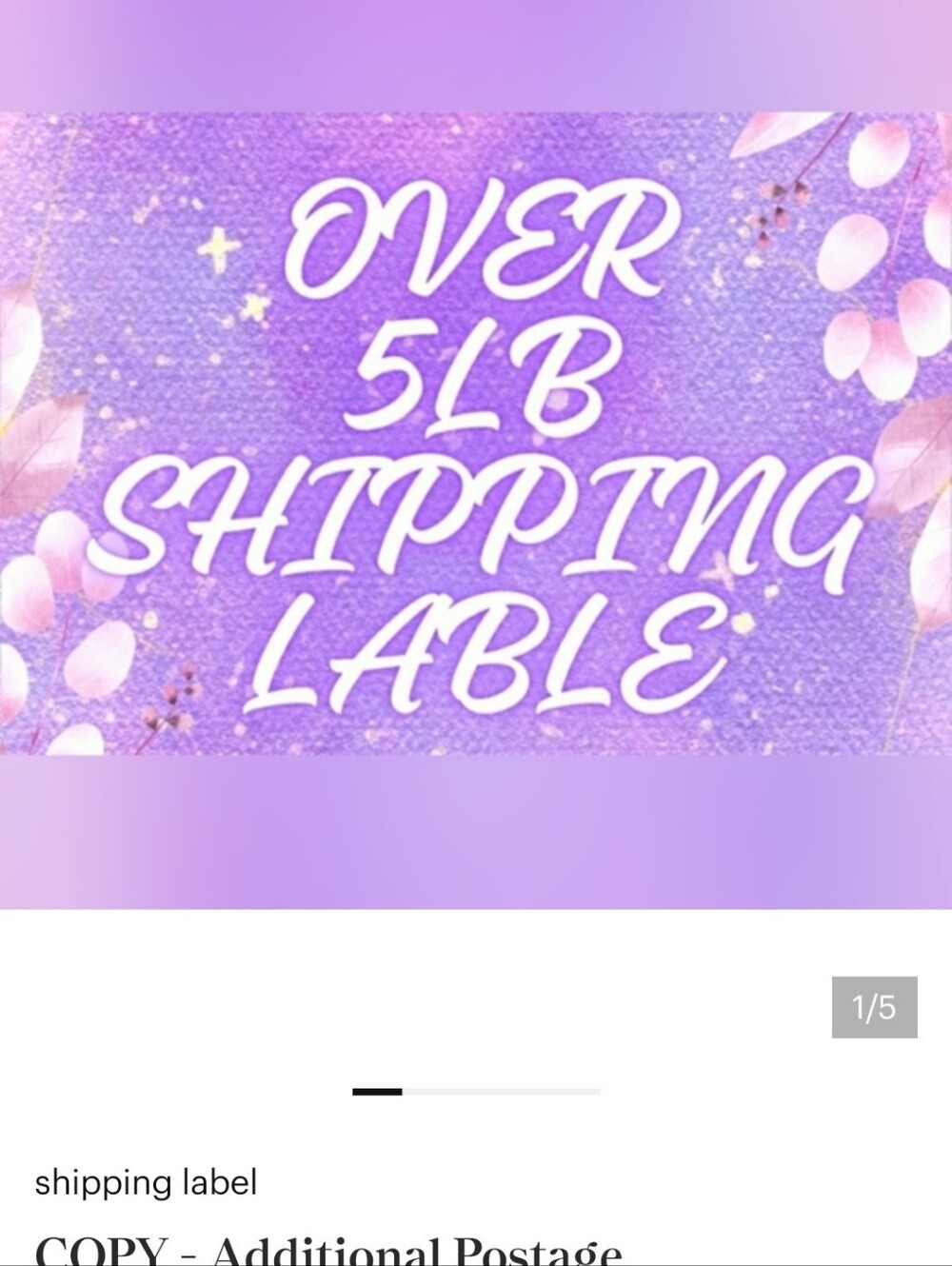 Extra Box Label for shipping.